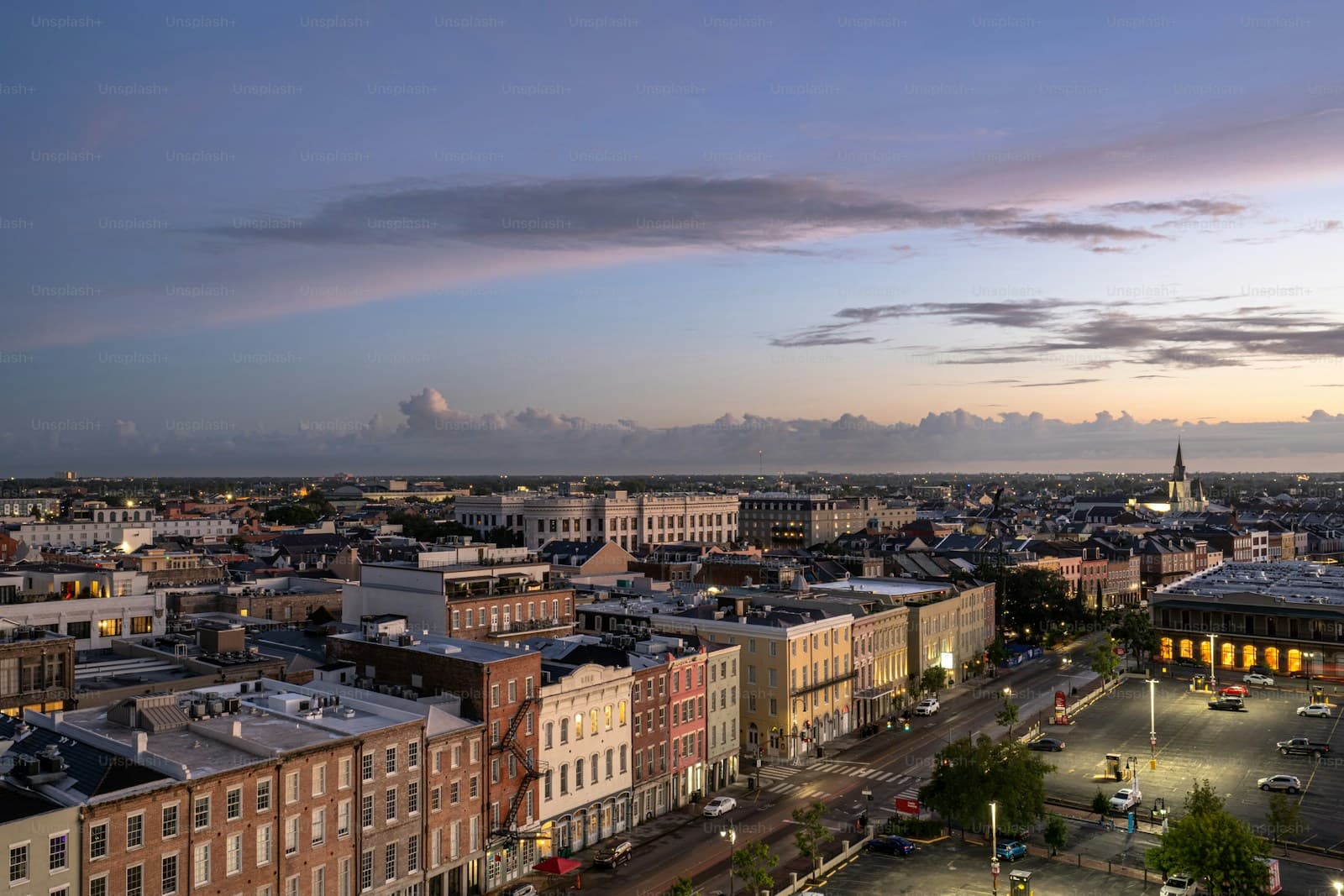 Columbia, South Carolina cityscape and street view